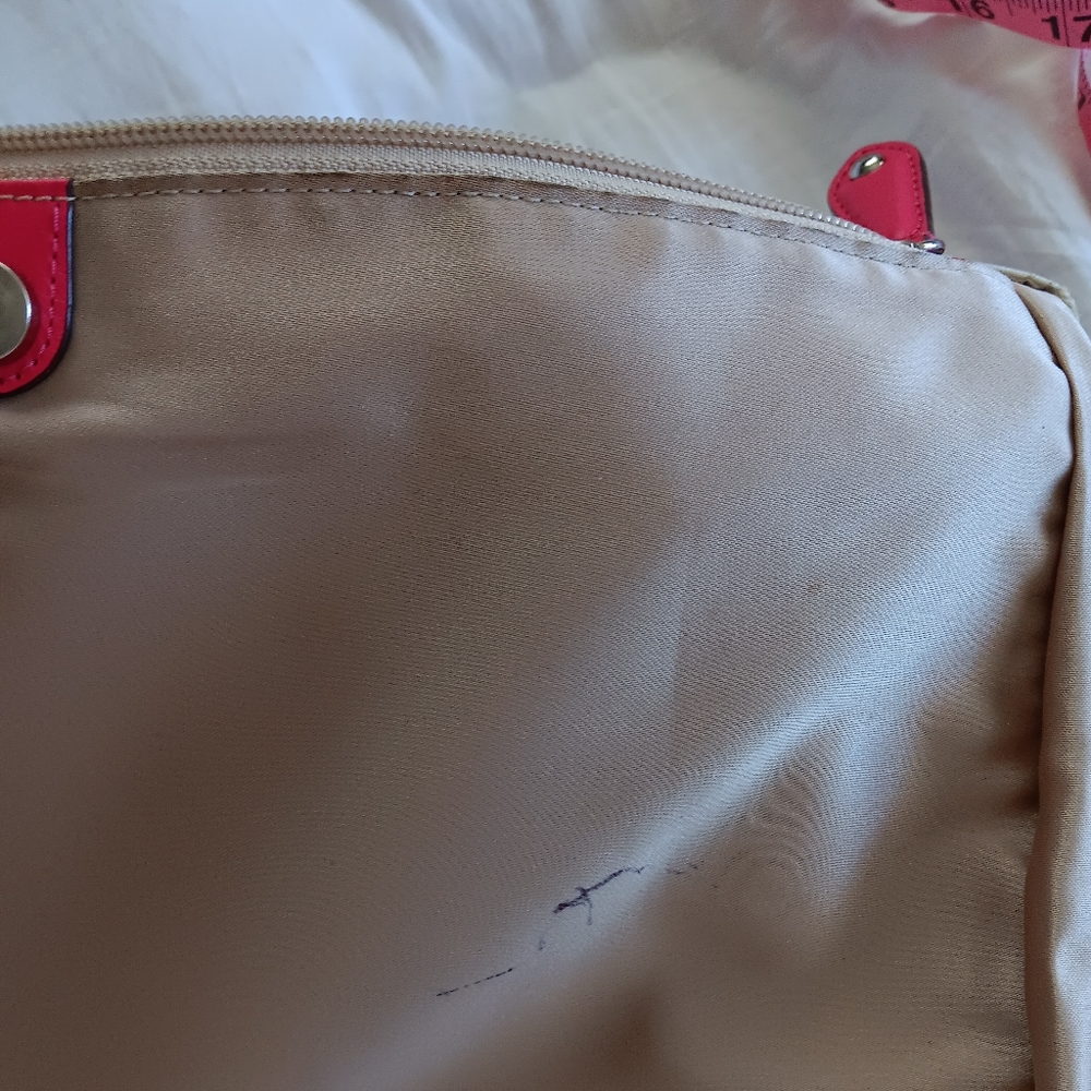 COACH SHOULDER BAG -  AZALEA PINK LEATHER W LOGO MATERIAL IN LIGHT BEIGE - Picture 9 of 11